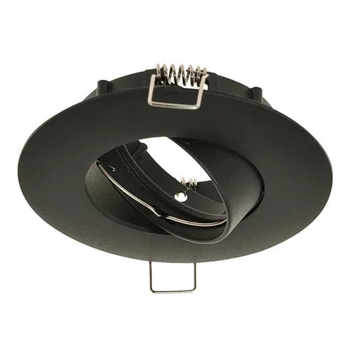 GU10 Armatuur Zwart - brede rand Ø100 mm - Kantelbaar - Outledtl.nl